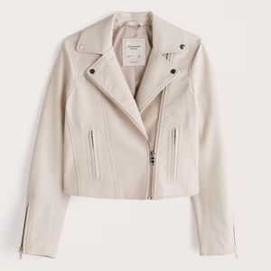 Vegan leather moto jacket